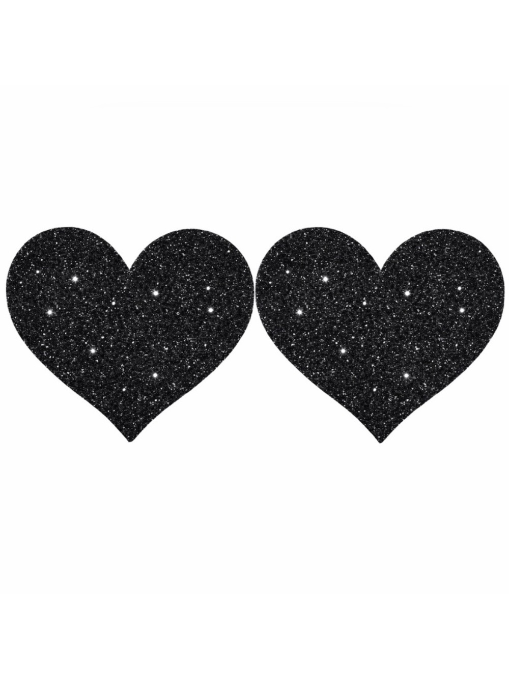 Black Glitter Heart Nipple Pasties Festival Rave Covers